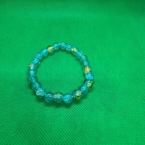 Blue and Gold Beaded Bracelet